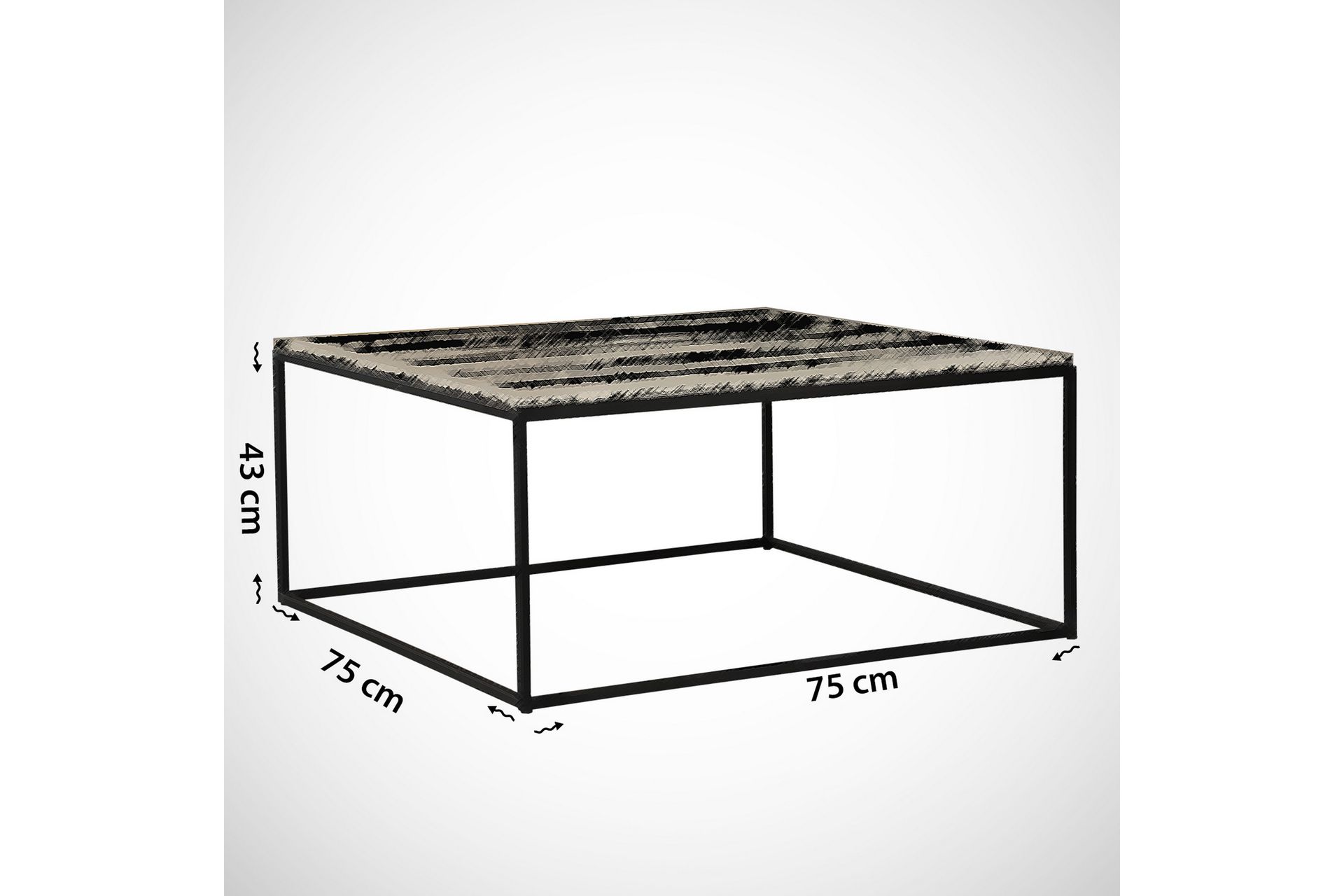 Falan Sofabord 75 cm - Brun Natur/Svart - Møbler - Bord - Sofabord