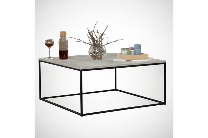 Falan Sofabord 75 cm - Grå/Svart - Møbler - Bord - Sofabord