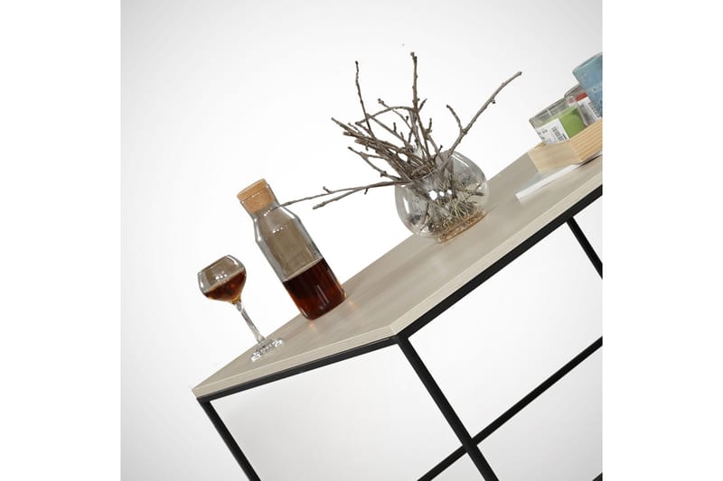 Falan Sofabord 75 cm - Hvit/Svart - Møbler - Bord - Sofabord