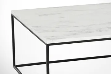Falan Sofabord 75 cm Marmormønster - Hvit/Svart - Møbler - Bord - Sofabord