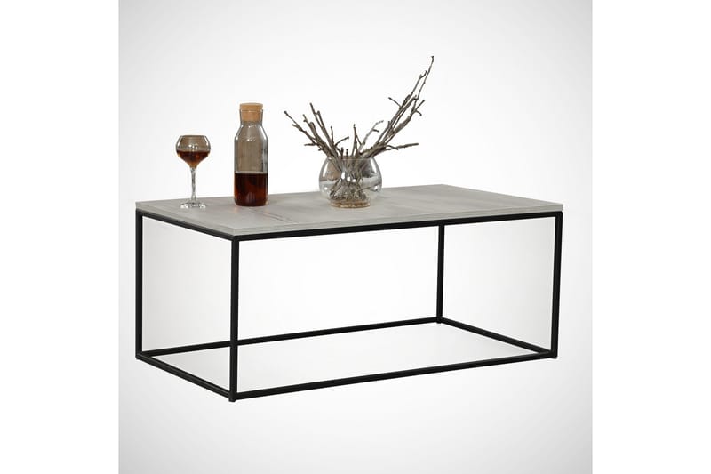Falan Sofabord 95 cm - Grå/Marmor - Møbler - Bord - Sofabord