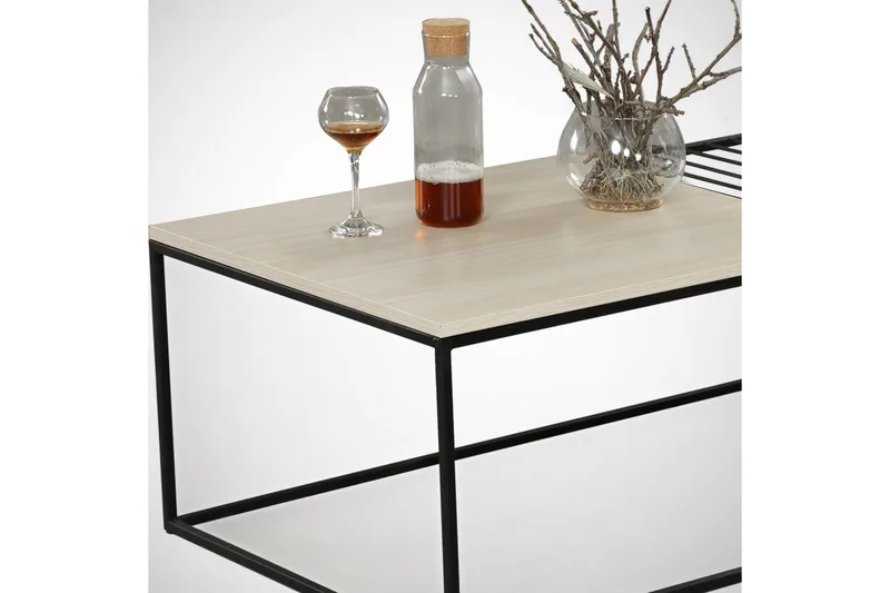 Falan Sofabord 95 cm Ribber - Beige - Møbler - Bord - Sofabord