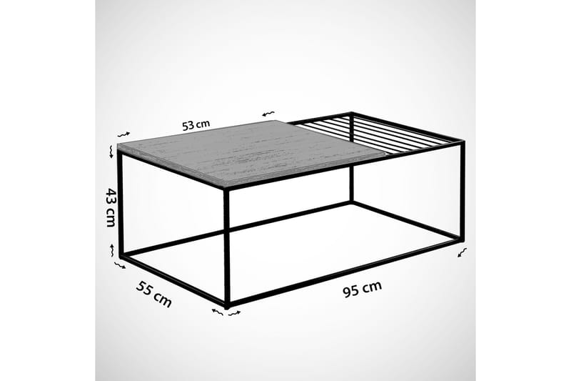 Falan Sofabord 95 cm Ribber - Brun - Møbler - Bord - Sofabord