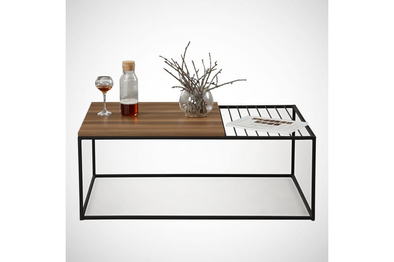 Falan Sofabord 95 cm Ribber - Brun - Møbler - Bord - Sofabord