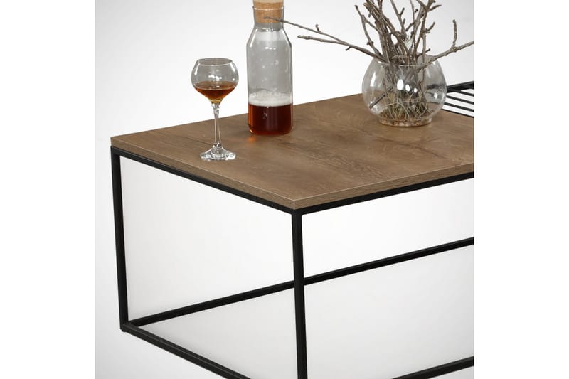 Falan Sofabord 95 cm Ribber - Eik/Brun - Møbler - Bord - Sofabord