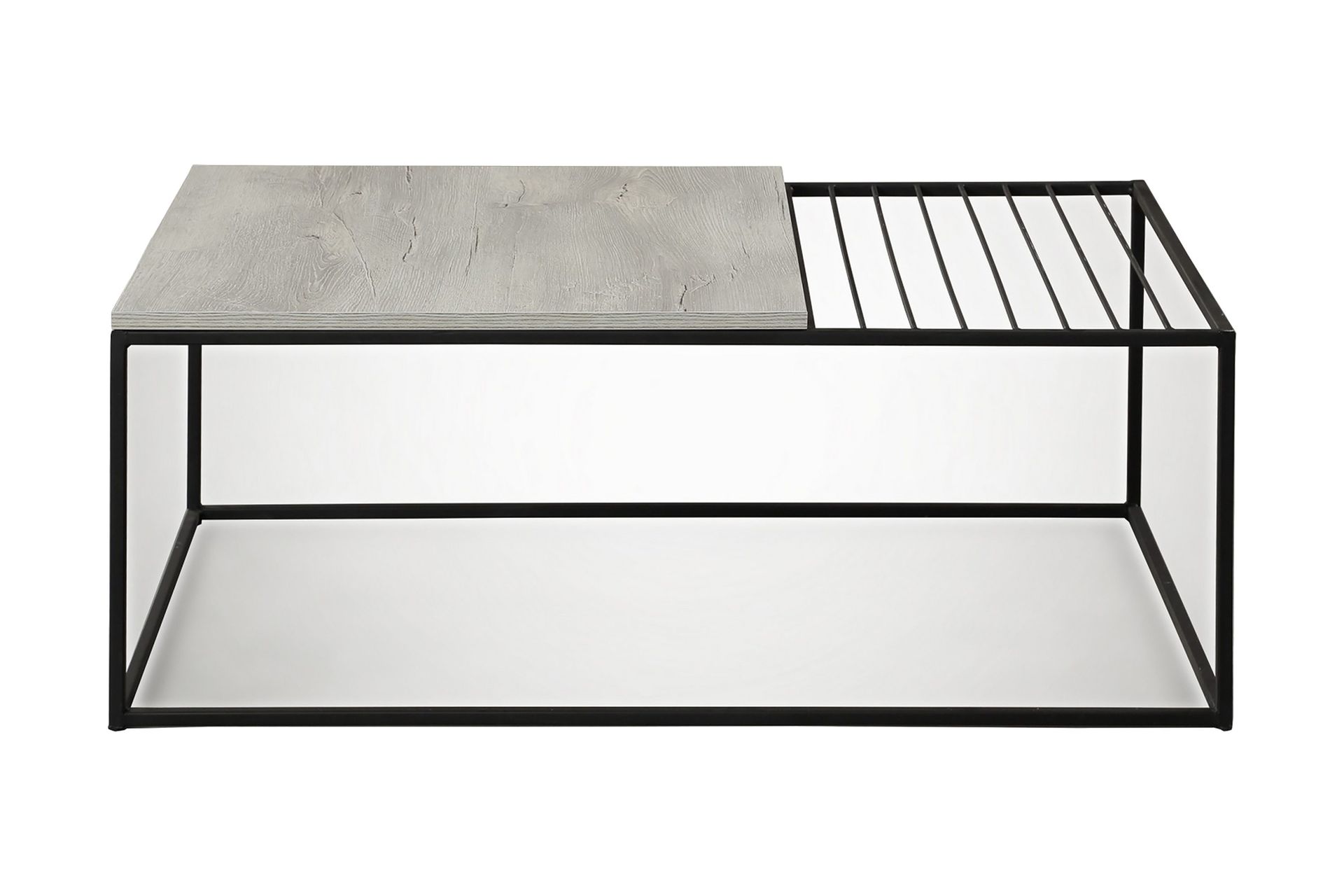 Falan Sofabord 95 cm Ribber - Hvit/Marmor