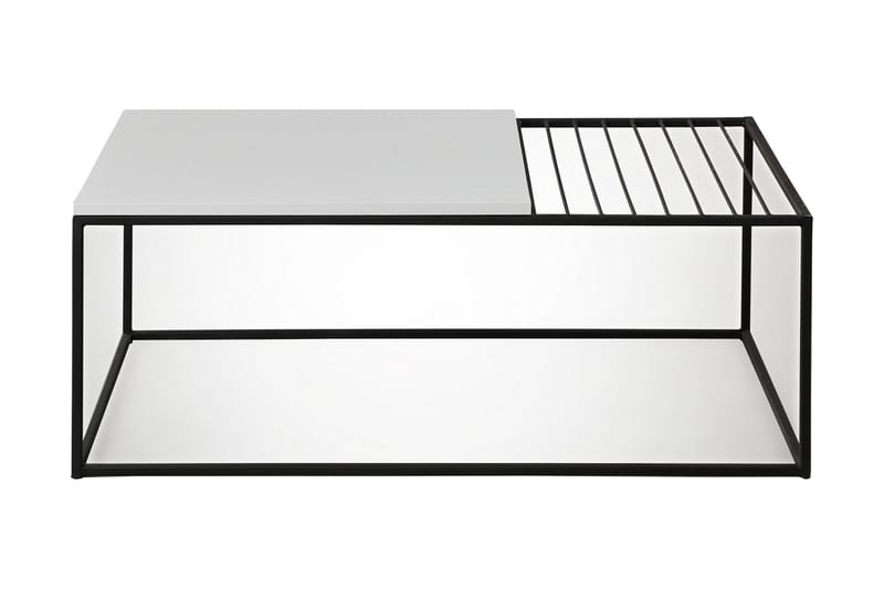 Falan Sofabord 95 cm Ribbor - Hvit/Svart - Møbler - Bord - Sofabord