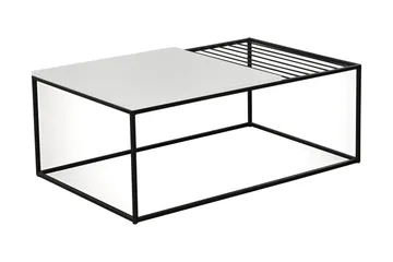 Falan Sofabord 95 cm Ribbor - Hvit/Svart - Møbler - Bord - Sofabord