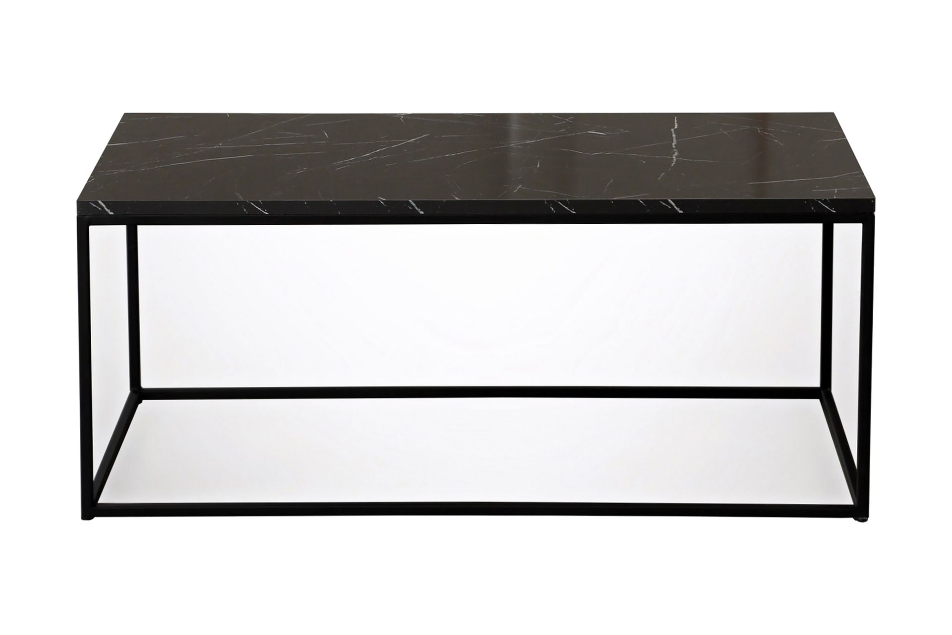 Falan Sofabord 95 X 55 cm Marmormønster - Svart - Møbler - Bord - Sofabord
