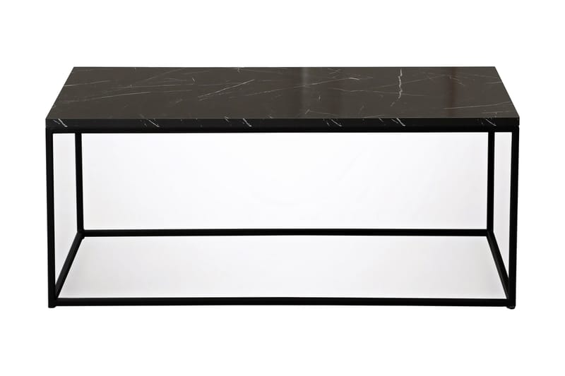 Falan Sofabord 95 X 55 cm Marmormønster - Svart - Møbler - Bord - Sofabord