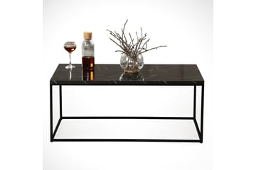 Falan Sofabord 95 X 55 cm Marmormønster - Svart - Møbler - Bord - Sofabord