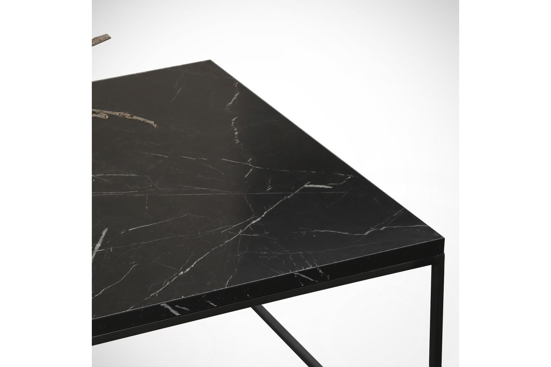 Falan Sofabord 95 X 55 cm Marmormønster - Svart - Møbler - Bord - Sofabord