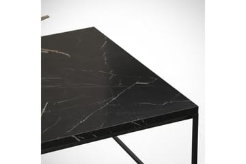 Falan Sofabord 95 X 55 cm Marmormønster - Svart - Møbler - Bord - Sofabord