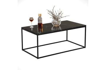 Falan Sofabord 95 X 55 cm Marmormønster - Svart - Møbler - Bord - Sofabord