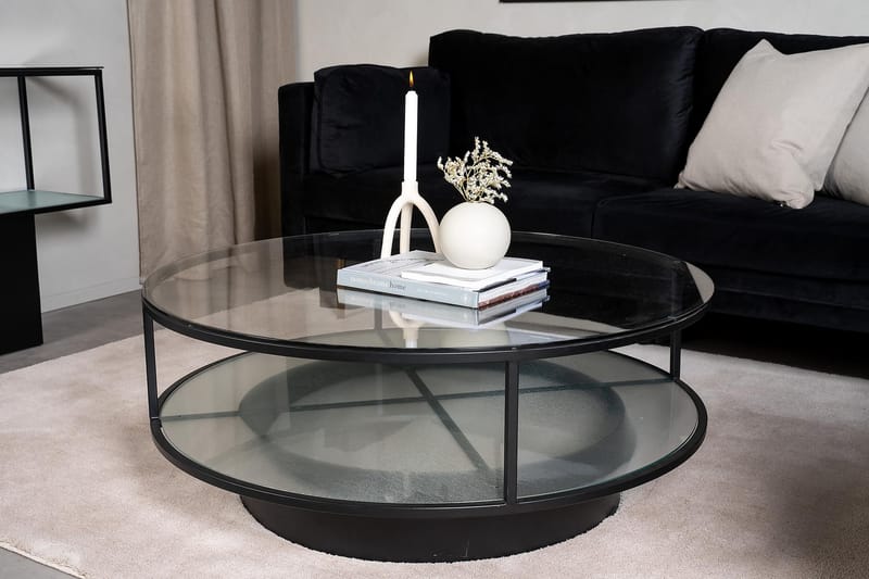 Falsterbo Sofabord Rundt 100 cm - Transparent - Møbler - Bord - Sofabord