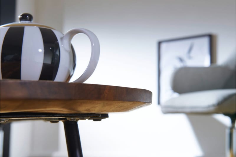 Fanks Sofabord 122 cm Njurformat - Massivt Tre/Svart - Møbler - Bord - Sofabord