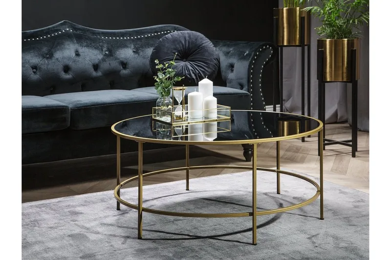 Florence Sofabord 88 cm, Svart