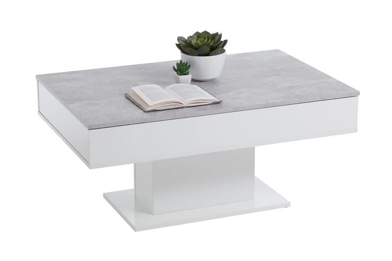 FMD Salongbord betonggrå og hvit - Sofabord