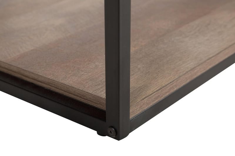 Forresa Sofabord 120 cm med Oppbevaringshylle - Mørkebrun/Svart - Møbler - Bord - Sofabord