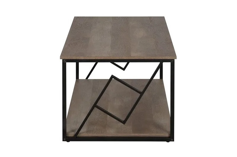 Forresa Sofabord 120 cm med Oppbevaringshylle - Mørkebrun/Svart - Møbler - Bord - Sofabord