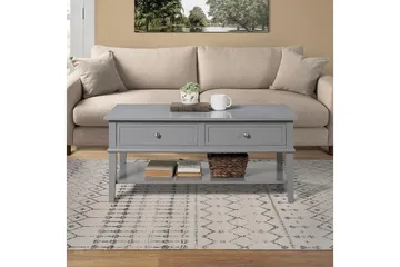 Franklin Sofabord 105 cm med Oppbevaringshylle + 2 Skuffer G - Dorel Home - Møbler - Bord - Sofabord - Sofabord med oppbevaring