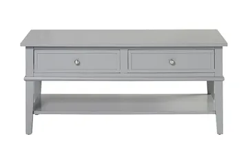 Franklin Sofabord 105 cm med Oppbevaringshylle + 2 Skuffer G - Dorel Home - Møbler - Bord - Sofabord - Sofabord med oppbevaring