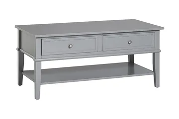 Franklin Sofabord 105 cm med Oppbevaringshylle + 2 Skuffer G - Dorel Home - Møbler - Bord - Sofabord - Sofabord med oppbevaring