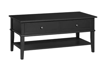 Franklin Sofabord 105 cm med Oppbevaringshylle + 2 Skuffer S - Dorel Home - Møbler - Bord - Sofabord - Sofabord med oppbevaring