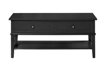 Franklin Sofabord 105 cm med Oppbevaringshylle + 2 Skuffer S - Dorel Home - Møbler - Bord - Sofabord - Sofabord med oppbevaring