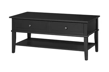 Franklin Sofabord 105 cm med Oppbevaringshylle + 2 Skuffer S - Dorel Home - Møbler - Bord - Sofabord - Sofabord med oppbevaring