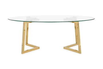 Frechen Sofabord 120 cm - Glass/Gull - Møbler - Bord - Sofabord