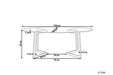 Frechen Sofabord 120 cm - Glass/Gull - Møbler - Bord - Sofabord