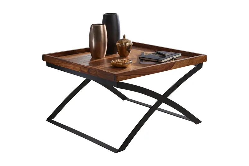 Frederik Sofabord 63 cm, Massivt Tre/Svart