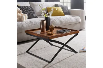 Frederik Sofabord 63 cm - Massivt Tre/Svart - Møbler - Bord - Sofabord