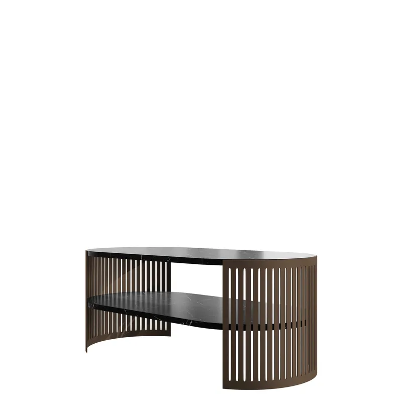 Friend sofabord 100 cm ovalt, Brun|svart