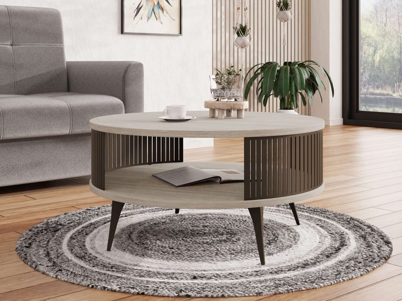 Galia sofabord 75 cm rundt - Beige|brun - Møbler - Bord - Sofabord