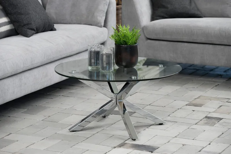 Ganesh Sofabord 82 cm Rund - Grå - Møbler - Bord - Sofabord