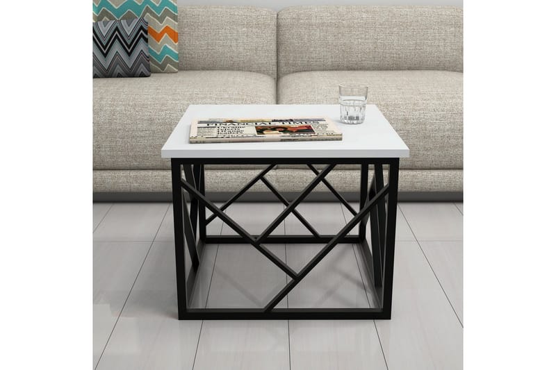 Gersby Sofabord 54 cm - Hvit/Svart - Møbler - Bord - Sofabord