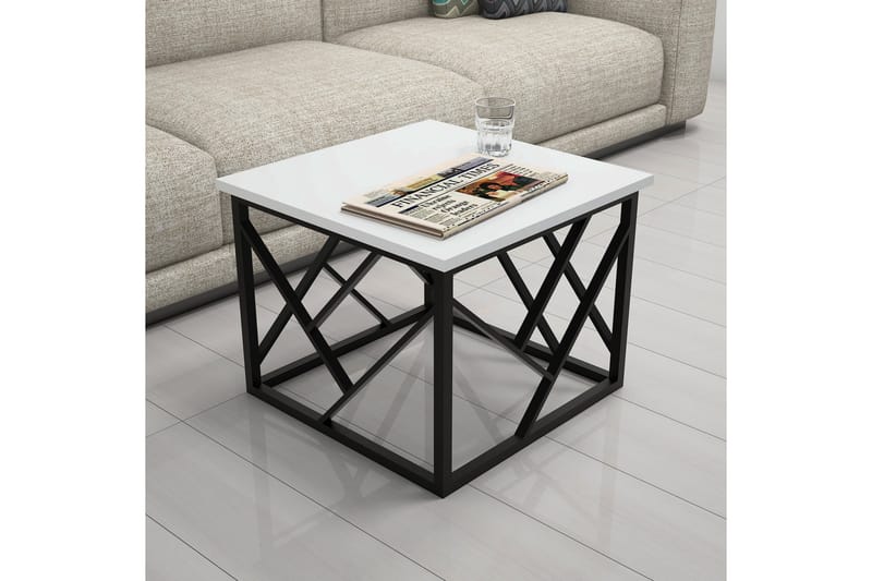 Gersby Sofabord 54 cm - Hvit/Svart - Møbler - Bord - Sofabord
