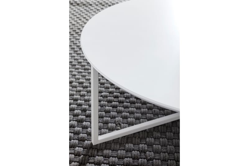 Giamanco Sofabord 80 cm Rundt - Hvit - Møbler - Bord - Sofabord