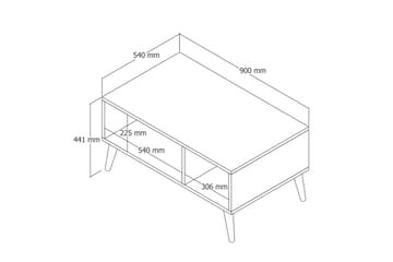 Givrezac Sofabord 90x54x90 cm - Eik - Møbler - Bord - Sofabord