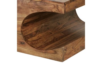 Gjerrild Sofabord 118 cm med Oppbevaring Hyller - Massivt Tre - Møbler - Bord - Sofabord