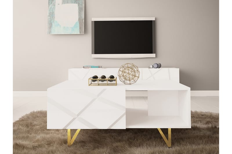 Glenndale Sofabord 59 cm - Hvid - Møbler - Bord - Sofabord