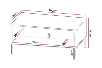 Glenndale Sofabord 60 cm - Hvid - Møbler - Bord - Sofabord