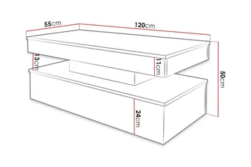 Glenndale Soffbord 55 cm Concept 55 White - Møbler - Bord - Sofabord