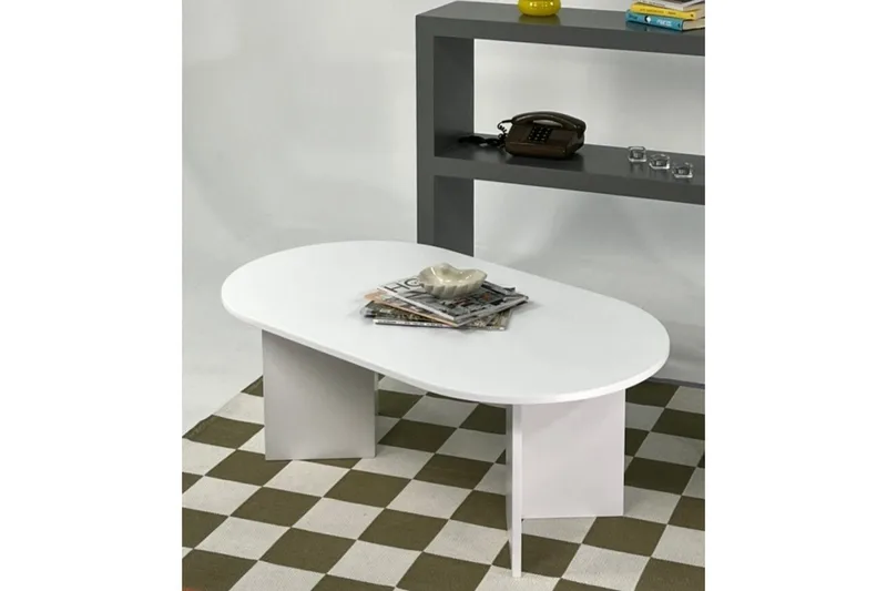 Sofabord Glenure Hvit - Hvit - Møbler - Bord - Sofabord