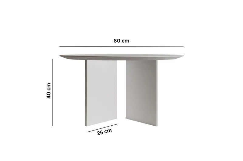 Sofabord Glenure Hvit - Hvit - Møbler - Bord - Sofabord