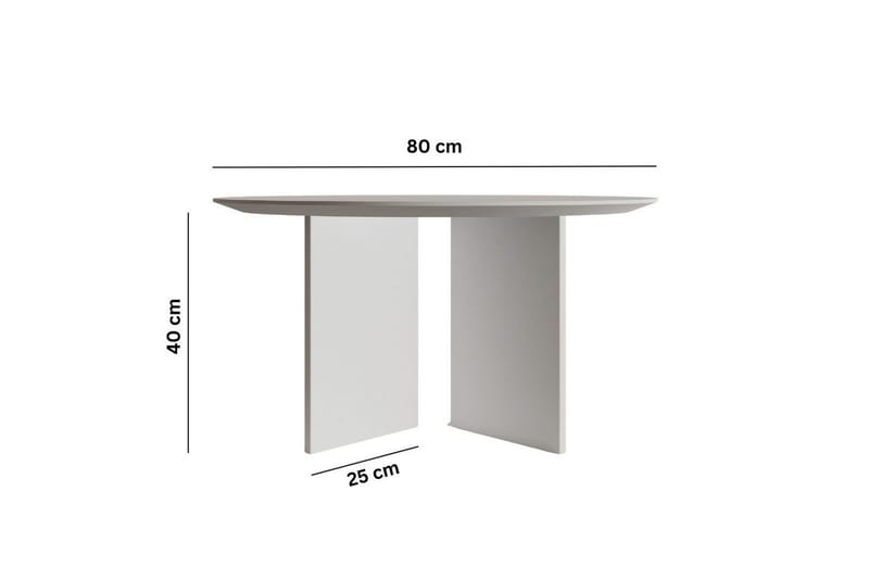 Sofabord Glenure Hvit - Hvit - Møbler - Bord - Sofabord