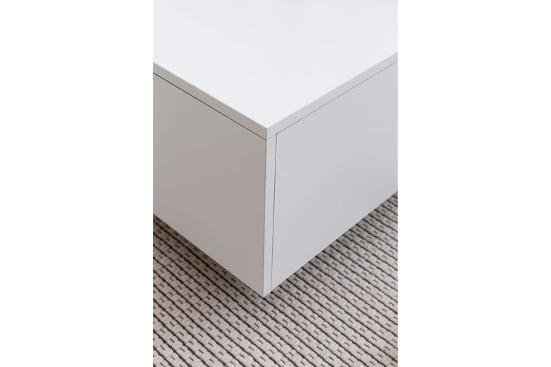Golnick Sofabord 60 cm med Oppbevaring - Hvit - Møbler - Bord - Sofabord