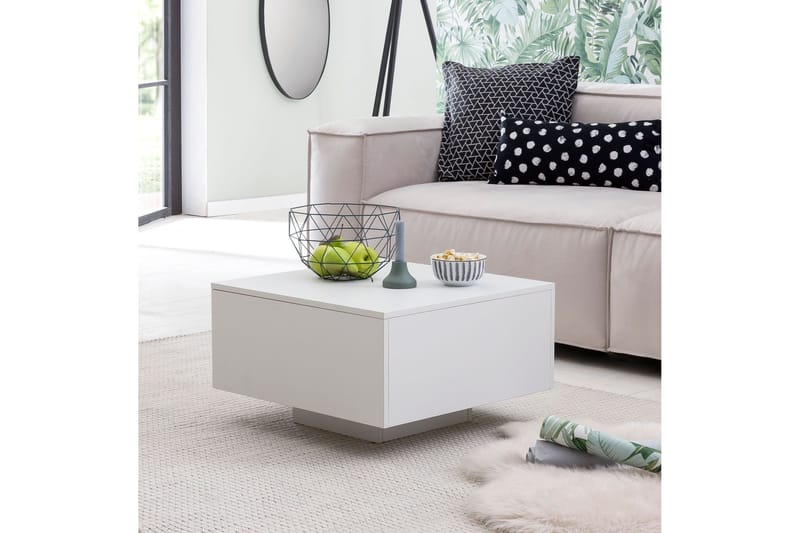 Golnick Sofabord 60 cm med Oppbevaring - Hvit - Møbler - Bord - Sofabord